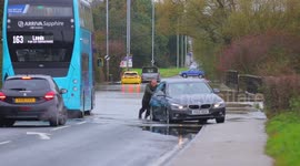 Motorists risk driving through floods for the 2nd time in weeks on a Yorkshire road.