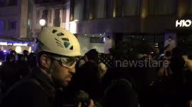 Riot police beat protestors in Barcelona