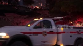 Structure protection by fire crews on the Kincade Fire Sonoma County CA #kincadefire