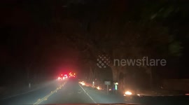 Driving on Hwy 128 Alexander Valley near Fieldstone Winery During wildfire #kincadefire