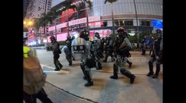 Riot police and water cannon disperse Hong Kong demonstrators