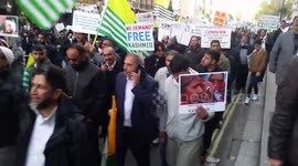 Large kashmiri protest .London