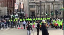 Large police presence during pro-Kashmir rally in central London
