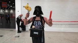 Sexy Darth Vader Dances At The MCM Comic Con In London