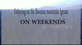 enjoying on the Bosnian mountain Igman on weekends