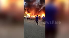 Massive blaze guts makeshift firecracker shops in northern India