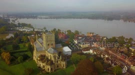 UK town 'turns into Venice' after River Severn bursts banks following torrential rain