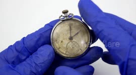 Satisfying video shows restoration of antique pocket watch from 1945