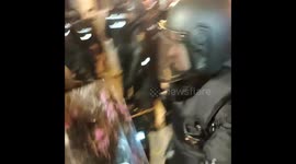 Brutal police detention in Barcelona