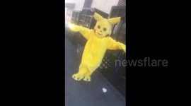 Went to my nephew School dress up as Pikachu giving out  Halloween treats