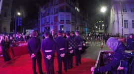 Amanda Holden Arrives On Crutches At The Pride Of Britain Awards