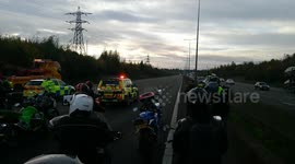 Major accident on the M1, motorway completely closed