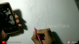 Realistic pencil sketch of tea