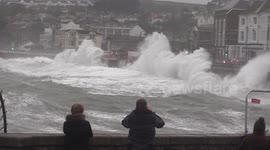 Hurricane Pablo smashes Cornwall coast with huge waves