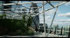 people on the viewing terrace on top of fen court building, london