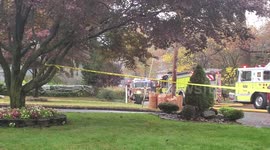 House fire from plane crash Colonia NJ
