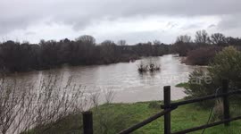 Raging river after storm