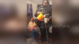 UK mom has priceless reaction to overflowing cup prank