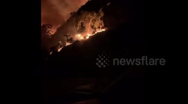 Shocking close encounter of the Getty Fire in Los Angeles
