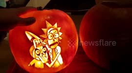 UK sculptor spends hundreds of hours creating incredible pumpkin carvings of TV characters
