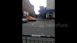Motorist spotted driving around London in unique foot-shaped vehicle