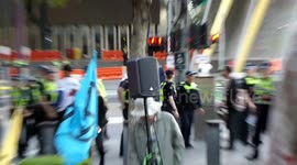 Melbourne police seen at Extinction Rebellion's 'Dancing with Death' protest