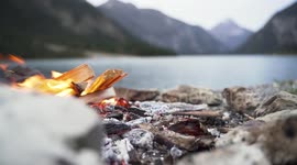 Putting a Watter Jug on a Campfire