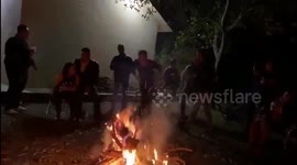 Drunk and daring fire-flip in Mexico