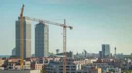 timelapse of the barcelona skyline shot from a unique vantage point