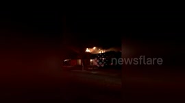 Newsflare Edit - view of the hillside fire about 15 minutes ago from Mayfield Avenue in San Bernardino @KTLA @ABC7 https://t.co/V12oF6X0yW