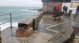 Wild Waves on St. Ives Harbour