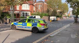 Police cordon off road in London's Muswell Hill after man in his 20s stabbed