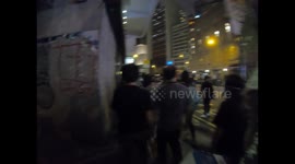 Hong Kong Protesters celebrate Halloween with masks and disguises