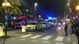 Emergency Services on scene of serious flat fire