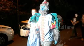Holly Willoughby arrives at Jonathan Ross' Halloween party
