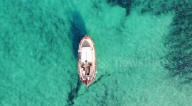 4K Cinematic Boat in the sea