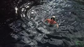 woman swimming in cenote
