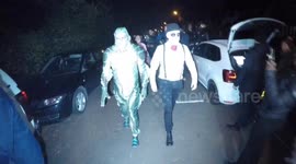 Alan Carr Makes Funny Comment About Gemma Collins As He Arrives At The Jonathan Ross Halloween Party
