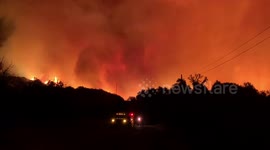 Firefighters fighting the Maria Fire in California