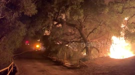 Intense scene as firefighters battle raging Maria Fire in Southern California
