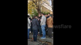 England and South Africa fans queuing