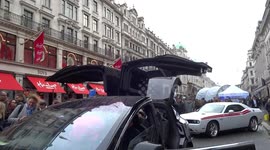 TESLA - Octopus electric car gathers endless crowds of fans at Regent Street Motor Show 2019