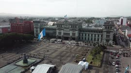 Aerial View of Main Government Building in Guatemala City
