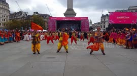 Londoners come together to celebrate Hindu festival Diwali in Trafalgar Square