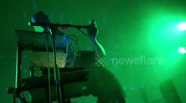 Electronic music duo Mitú performs live in Malmö, Sweden