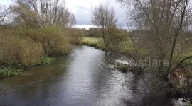 River Avon , Amesbury  autumn scenery.  Wiltshire  , quite sound of our countryside