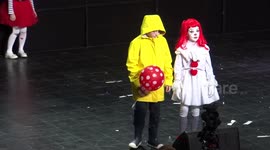 Children cosplay fashion show at Starcon Halloween, St Petersburg, Russia