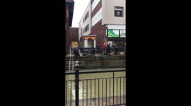 Exercise for the underwater search team in Lincoln, UK
