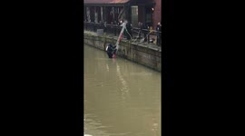 Police divers unit outside the waterside in Lincoln