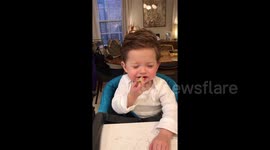 Illinois baby tries sour lime for the first time and hates it